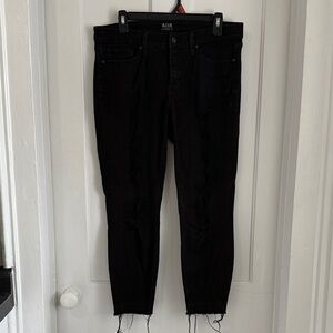a.n.a Ripped Black Cropped Jeans